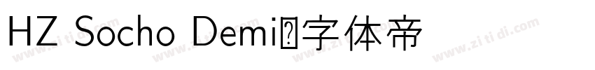 HZ Socho Demi字体转换